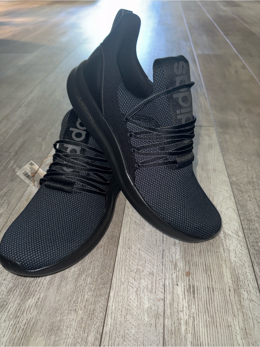 adidas Lite Racer Adapt 7.0 Men's Black Knit Slip-On Athletic Sneakers